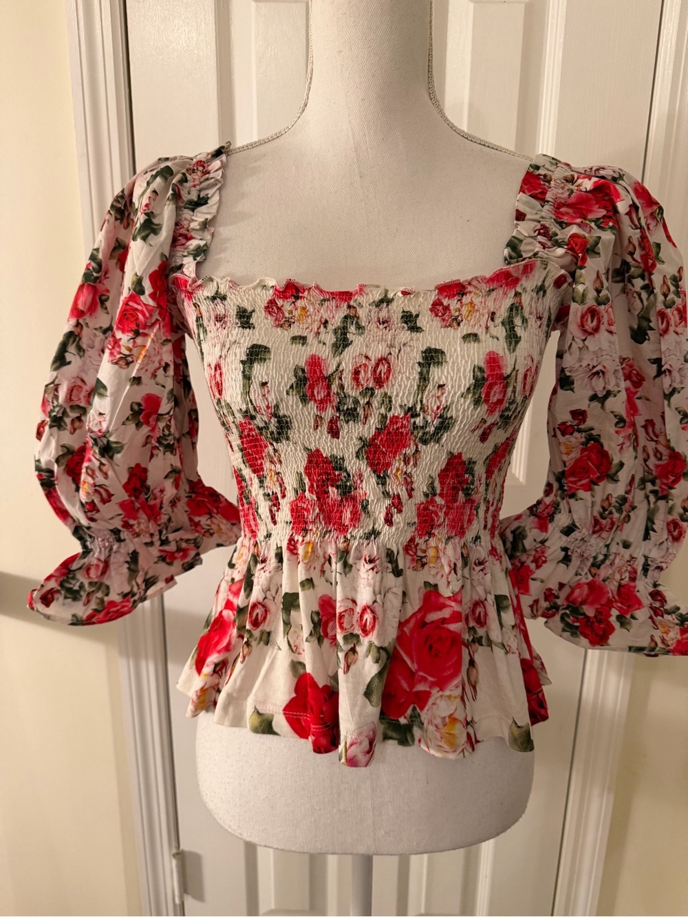 Anthropologie Smocked Sweatheart Blouse NWT! - Picture 10 of 16